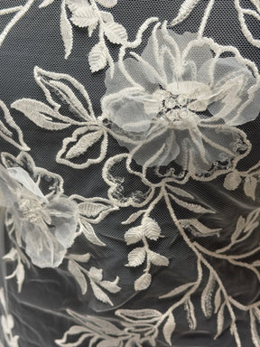 Dentelle Broderie Perles Ivoire - Tamarin