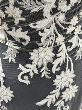Dentelle brodée ivoire - EB5036