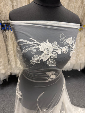 Dentelle perlée ivoire - Mattie