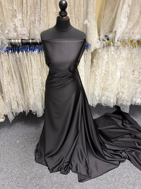 Satin extensible en polyester noir - Estonie