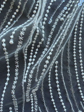 Dentelle à paillettes ivoire - EB3011