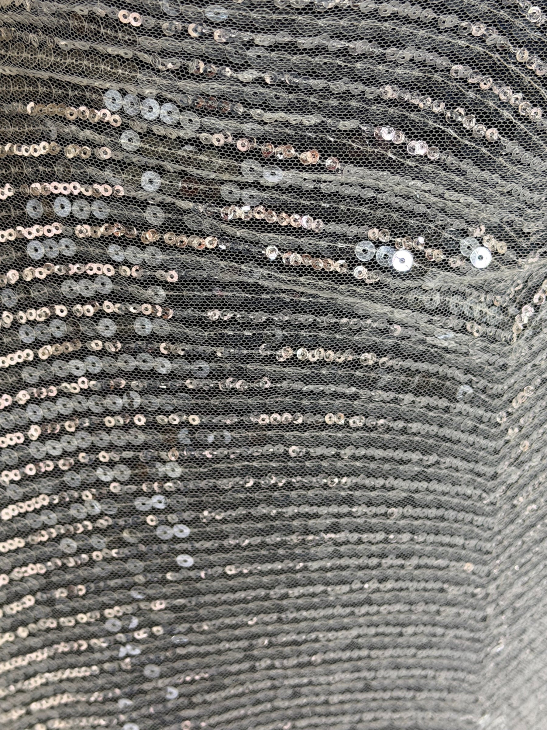 Tulle brodé de sequins ivoire – EB3020