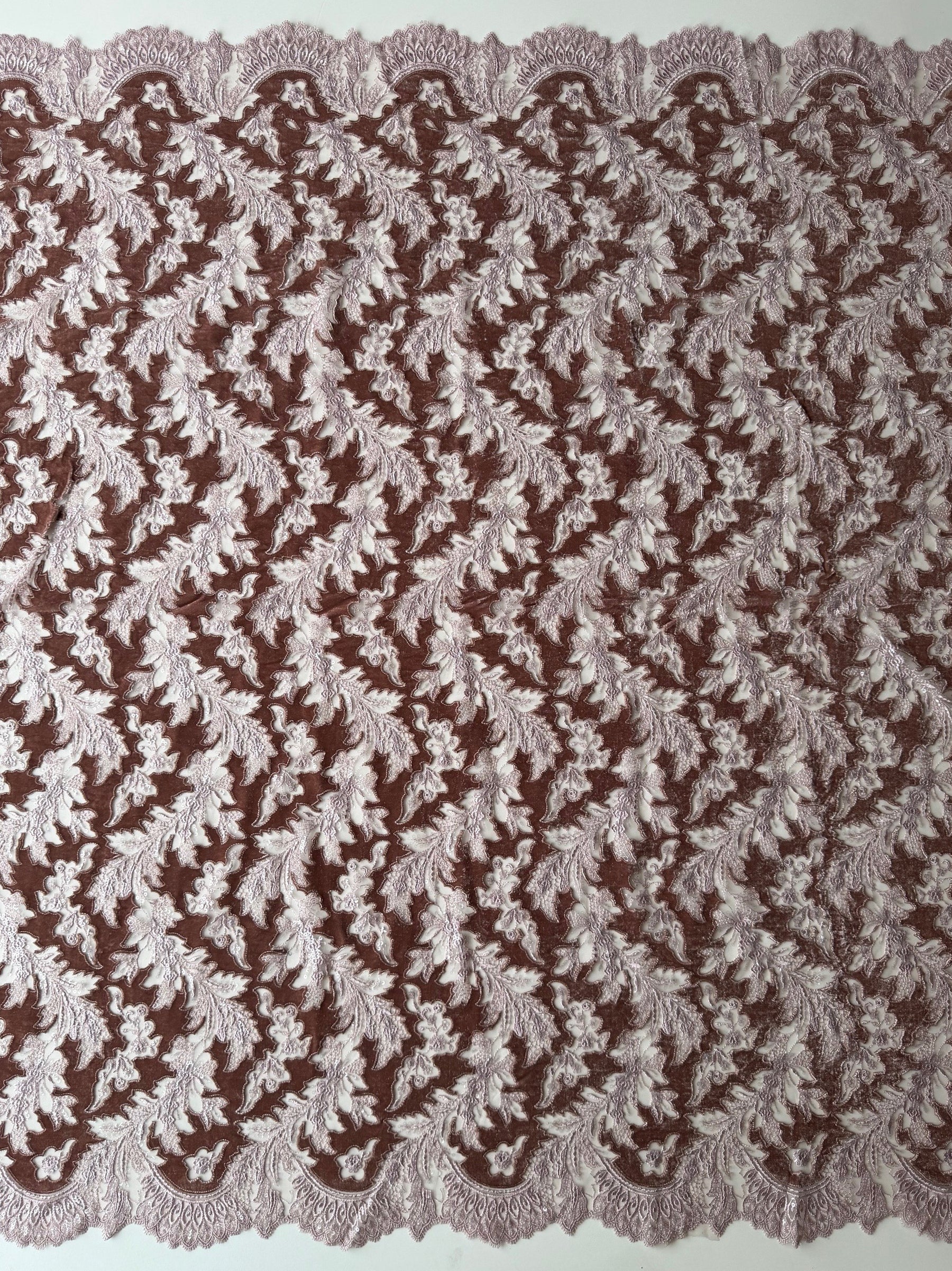 Dentelle en velours 3D effet vison - EB3023