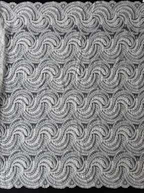 Dentelle à paillettes ivoire - EB3048