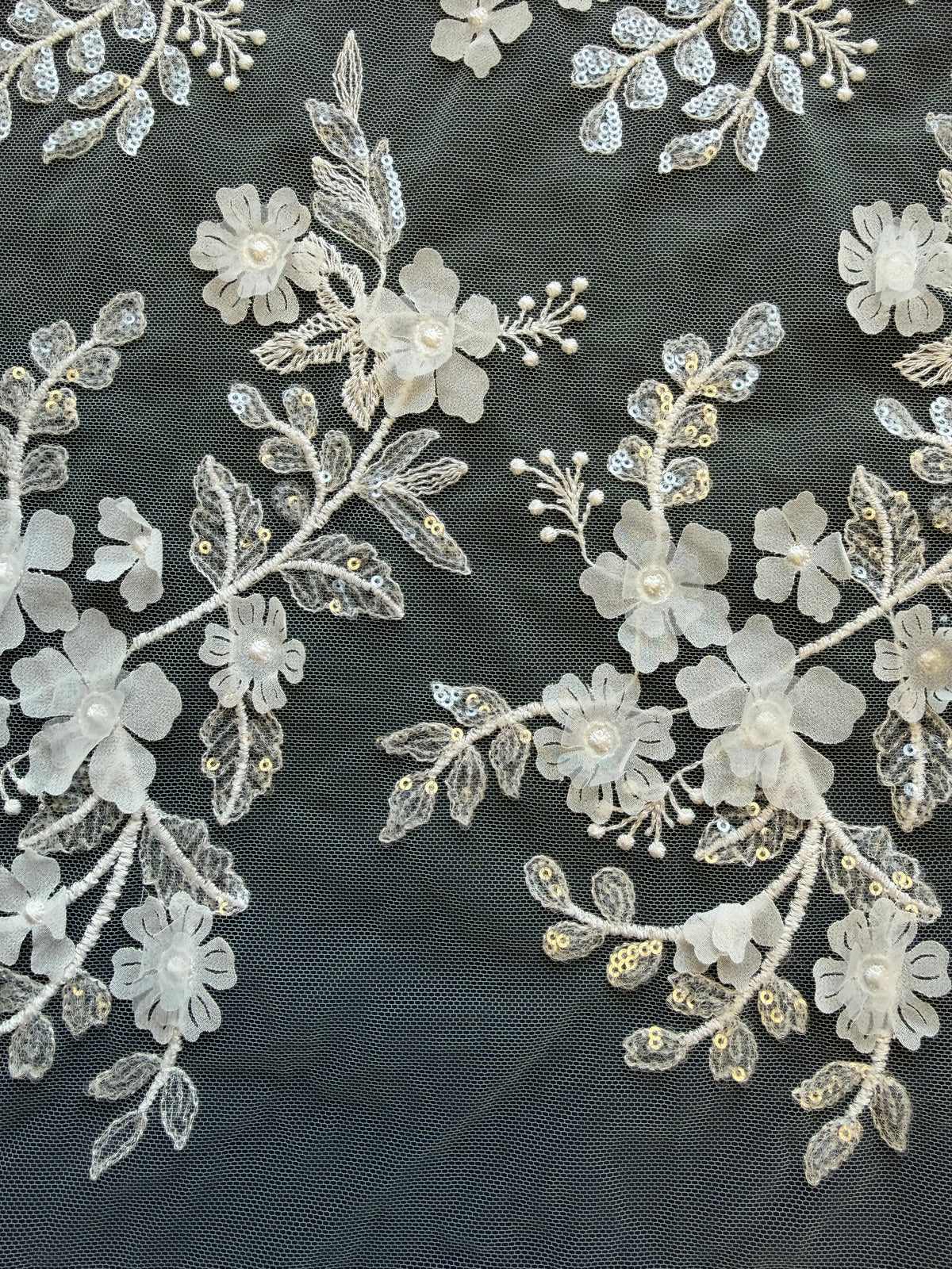 Dentelle ivoire 3D - EB3054