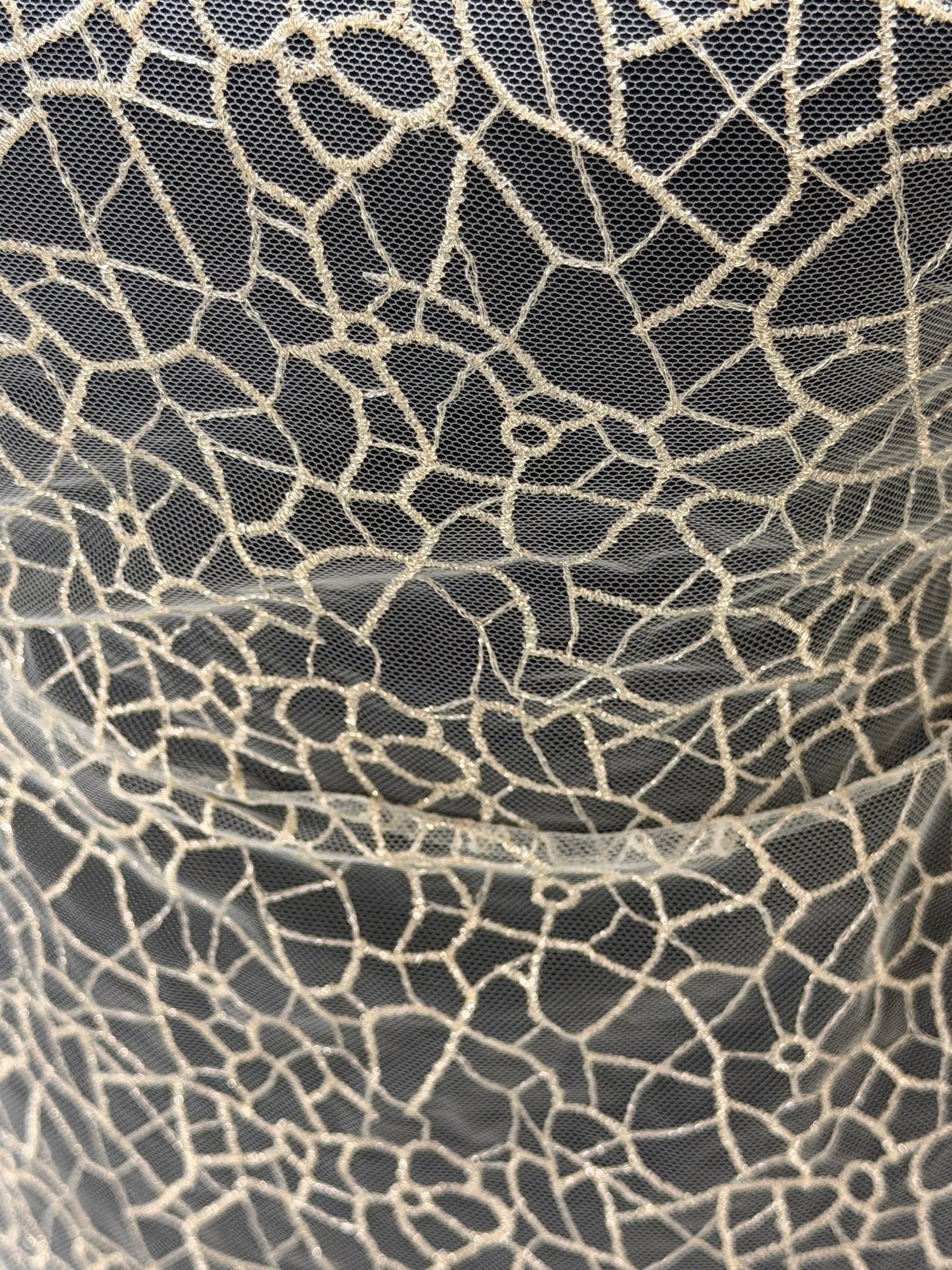 Dentelle brodée dorée - EB5023