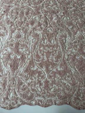 Tulle à sequins brodé rose poudré – EB3008