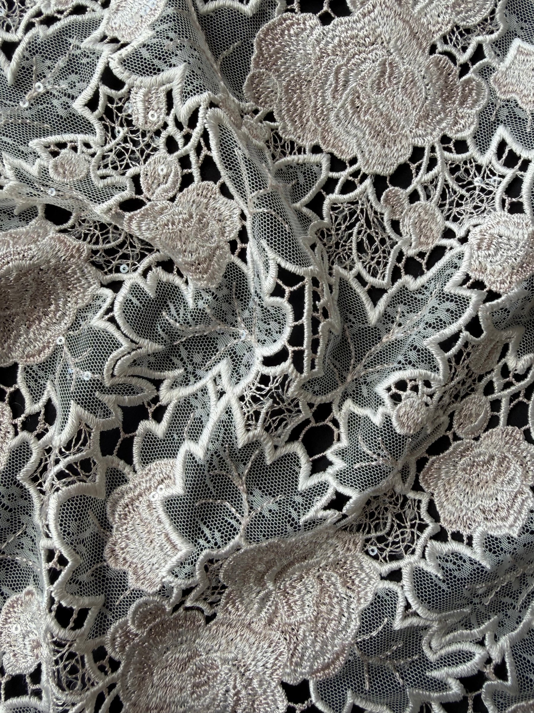 Dentelle ivoire et rose - LB4004