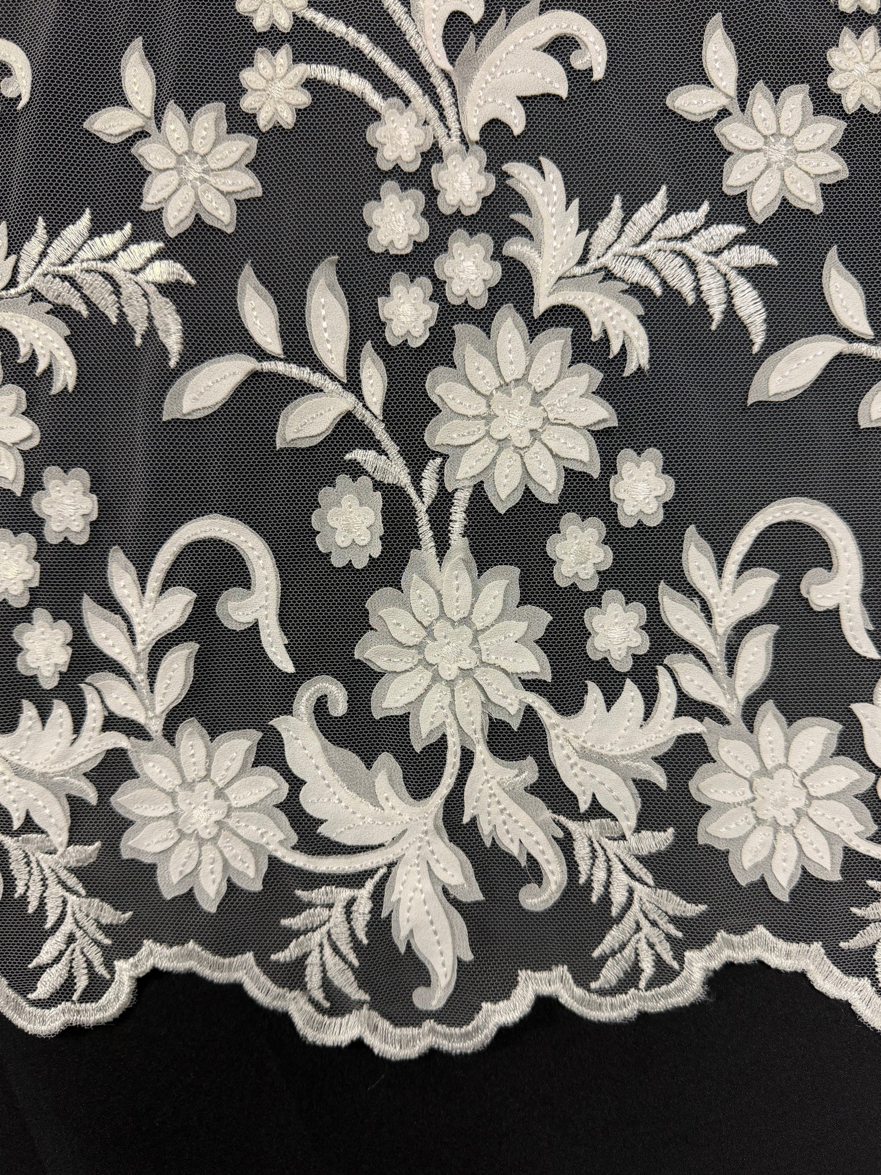 Dentelle brodée ivoire - EB5036