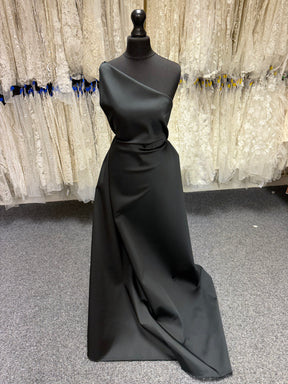 Mélange de soie noir Mikado doux - P608