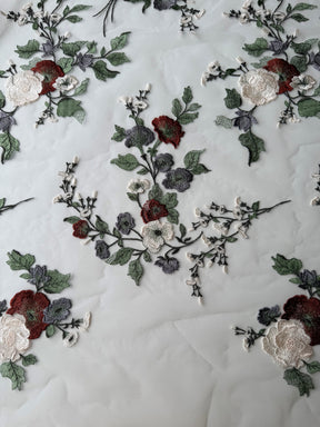 Dentelle ivoire, raisin et vin - EB5055
