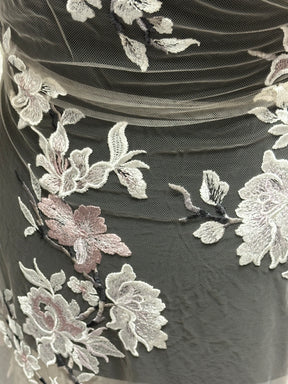 Dentelle rose brodée - EB5052