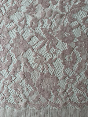 Dentelle Chantilly Laine Soie Rose Antique - P269