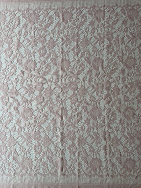 Dentelle Chantilly Laine Soie Rose Antique - P269