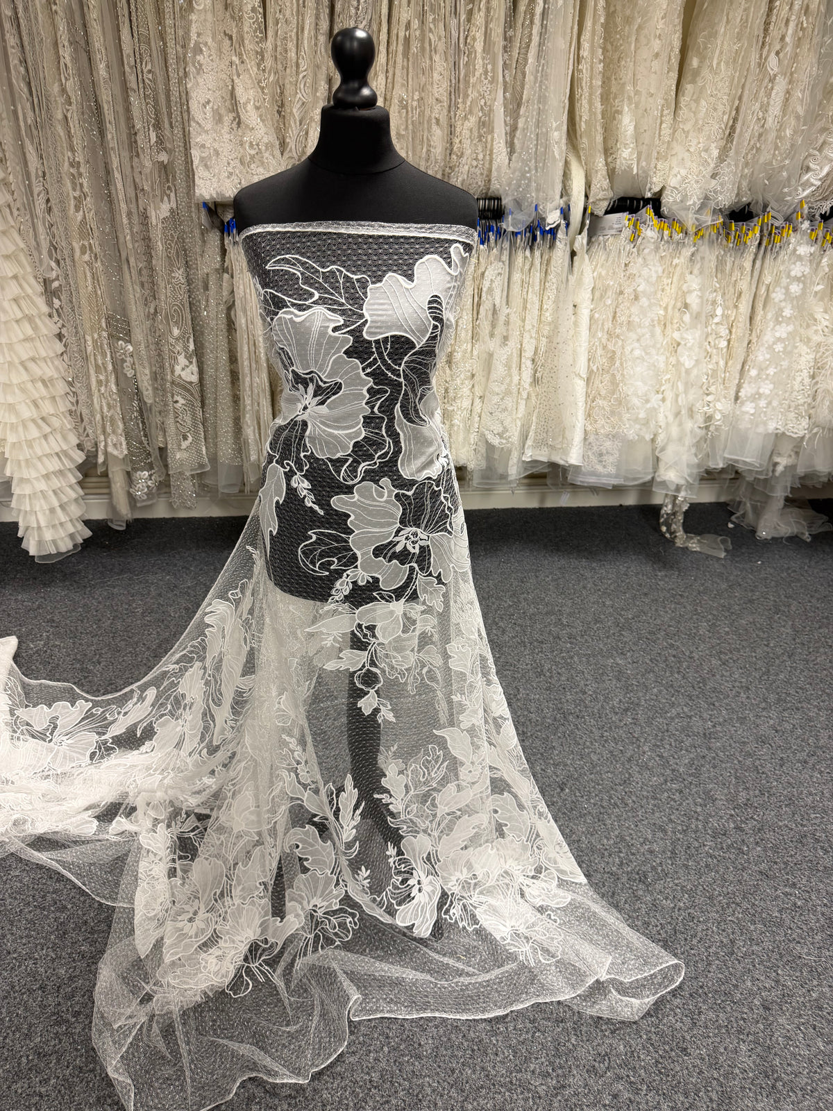 Dentelle brodée ivoire - EB5058