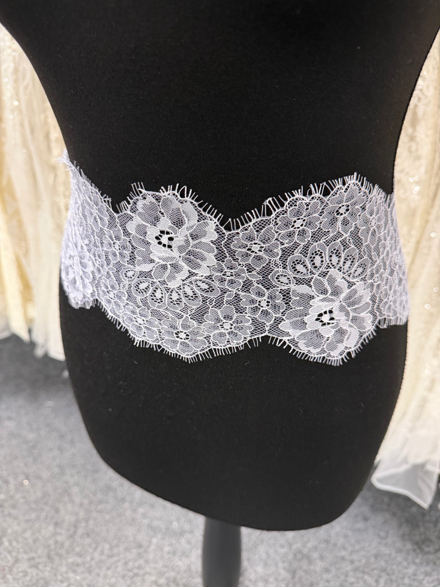 White Raschel Lace Trim - T645