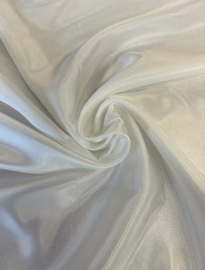 Tissu satin de polyester ivoire de luxe - Finesse 