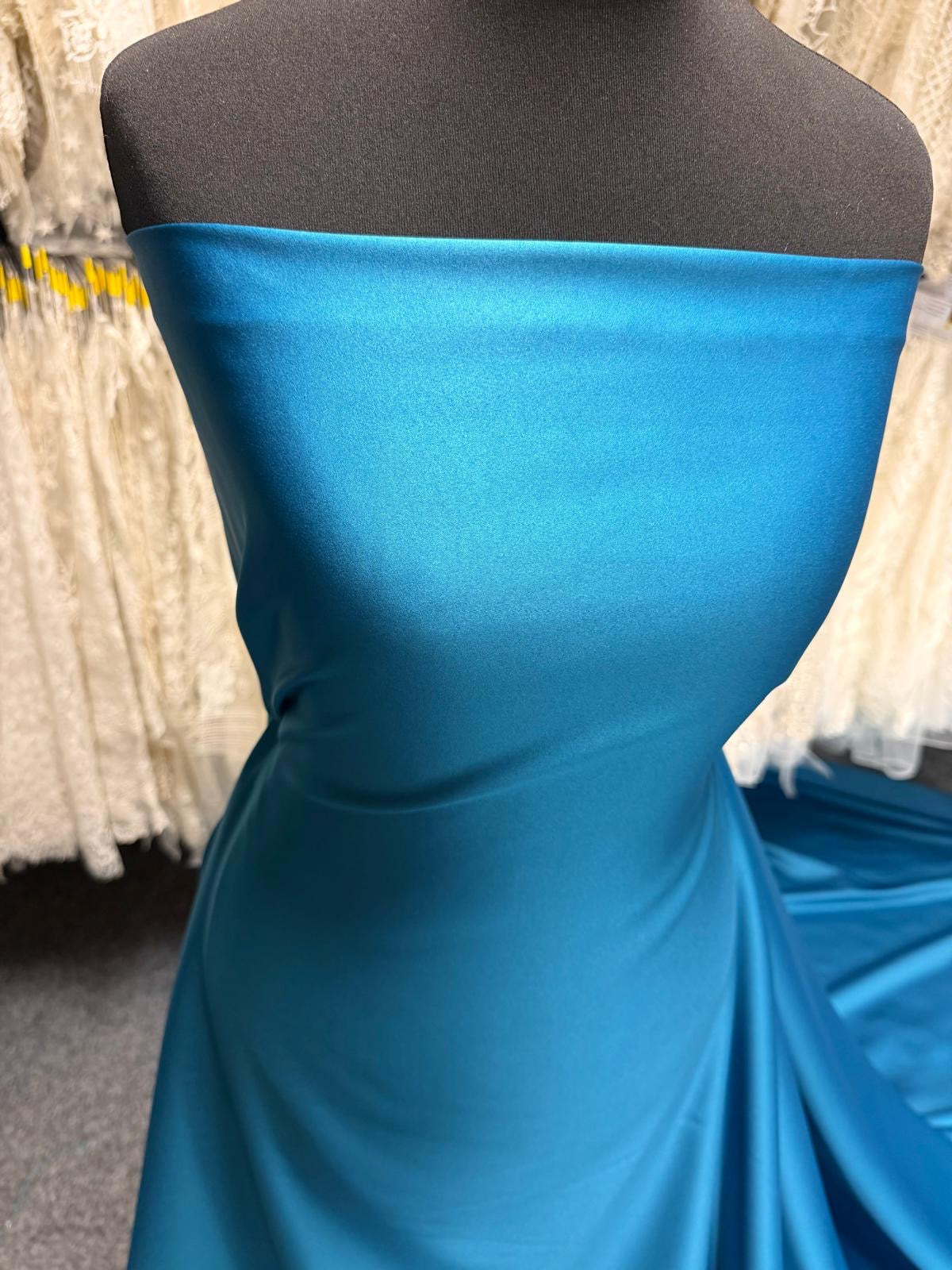 Satin Polyester Bleu Sarcelle - Majestic