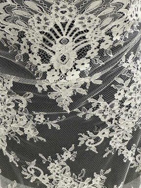 Dentelle florale ivoire à cordon – Faraday