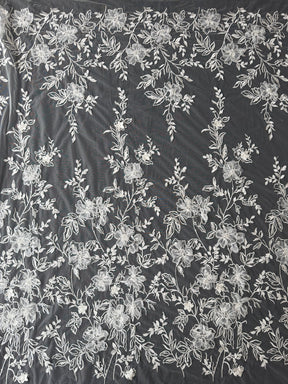 Dentelle Broderie Perles Ivoire - Tamarin