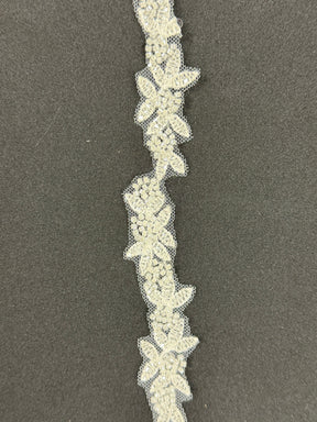 Galon de dentelle perlée ivoire - EH2013