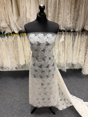 Dentelle brodée de sequins ivoire - EB3038