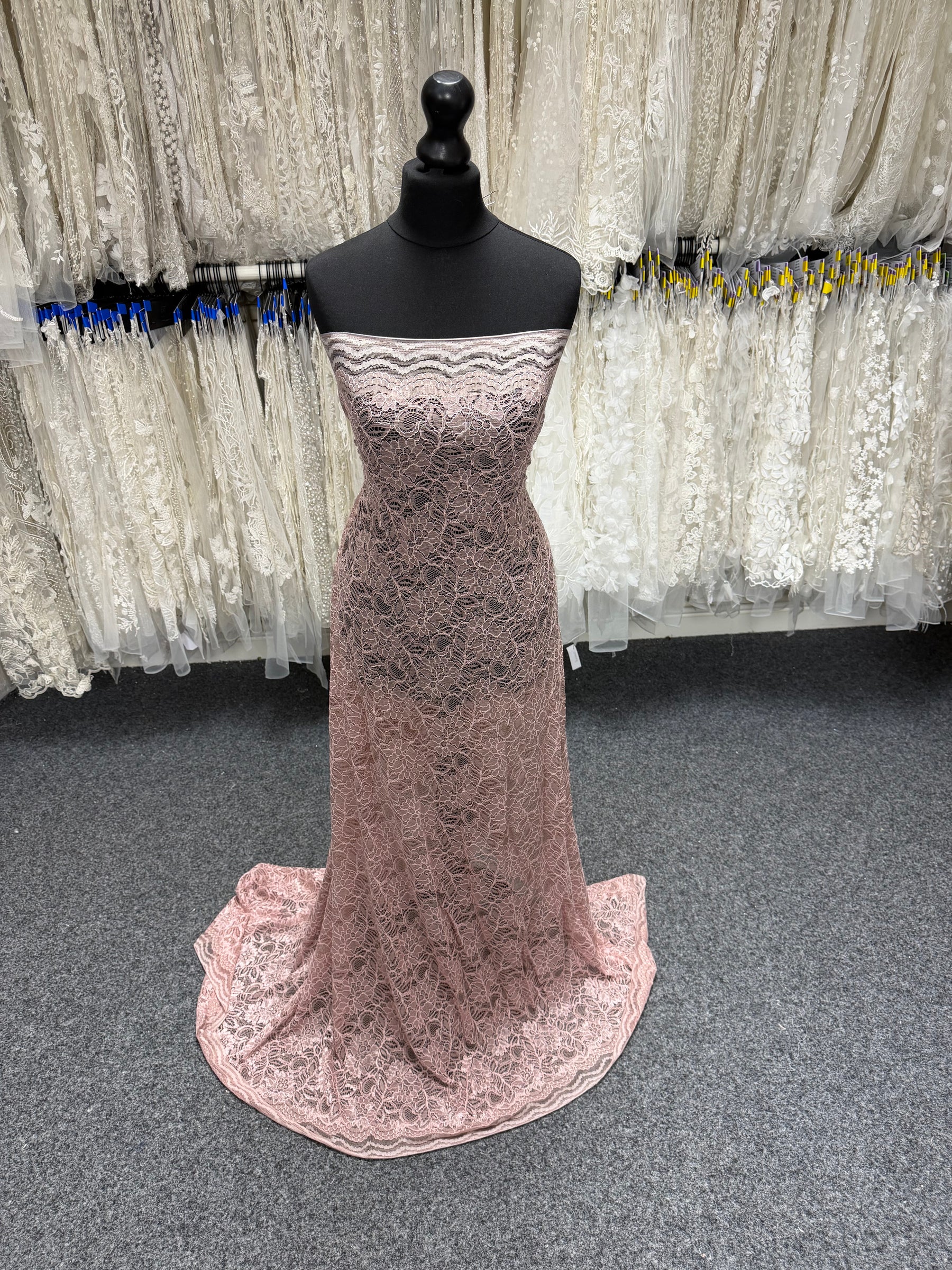 Dentelle rose cordée - Tocca