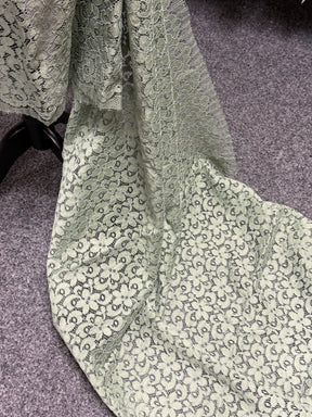 Dentelle française cordée vert péridot - LA4008
