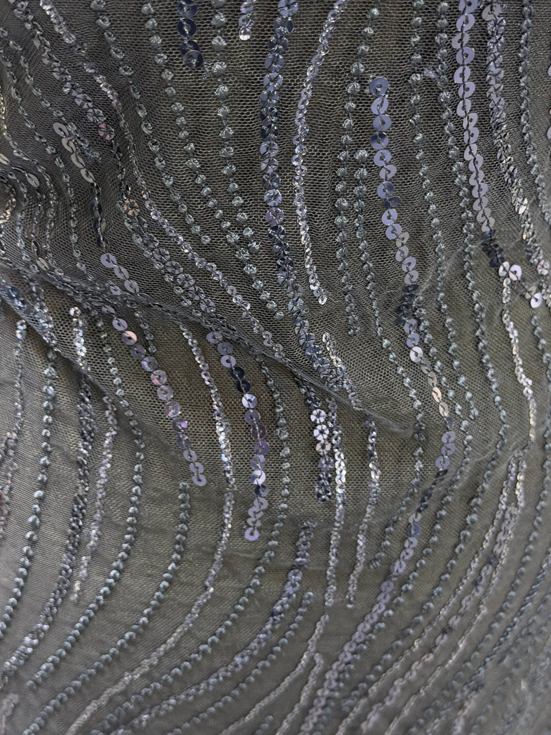 Dentelle à paillettes bleu marine - EB3011