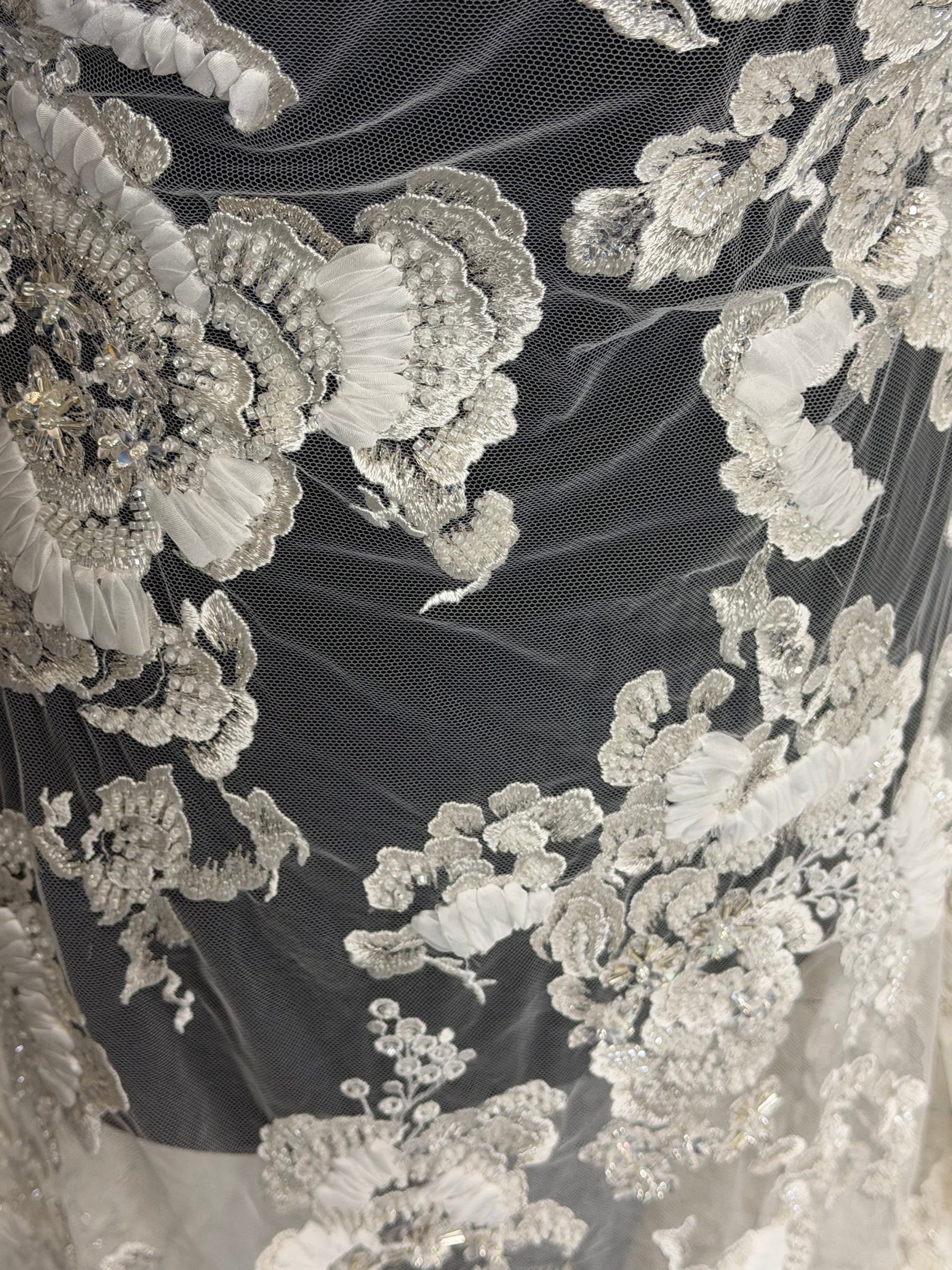 Dentelle perlée ivoire - Masuka