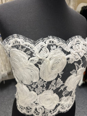 Dentelle ivoire en Soie - Abra