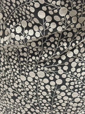 Dentelle brodée contemporaine ivoire - EB5040