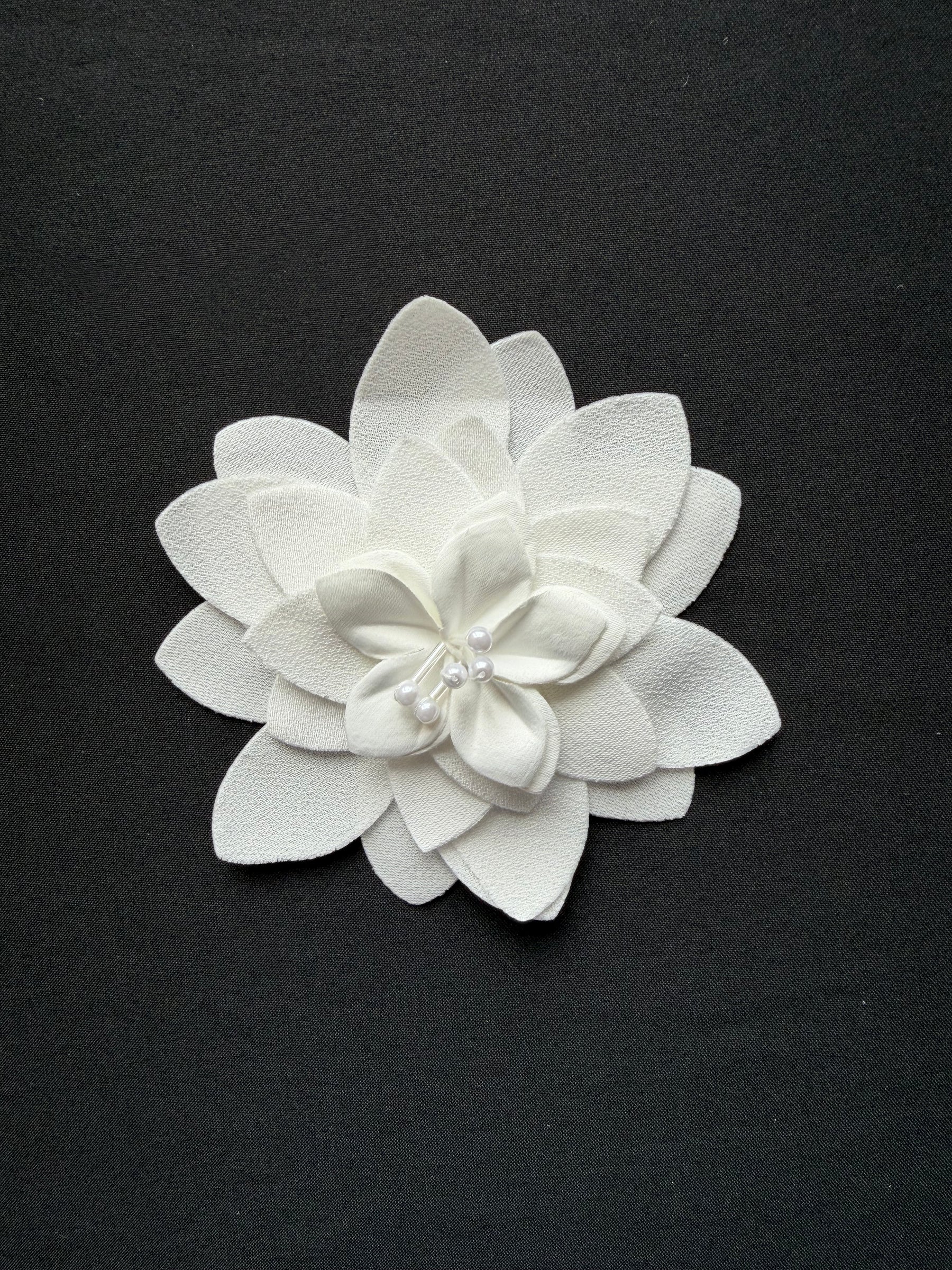 Ivory Flower Applique - Bedford (Large)