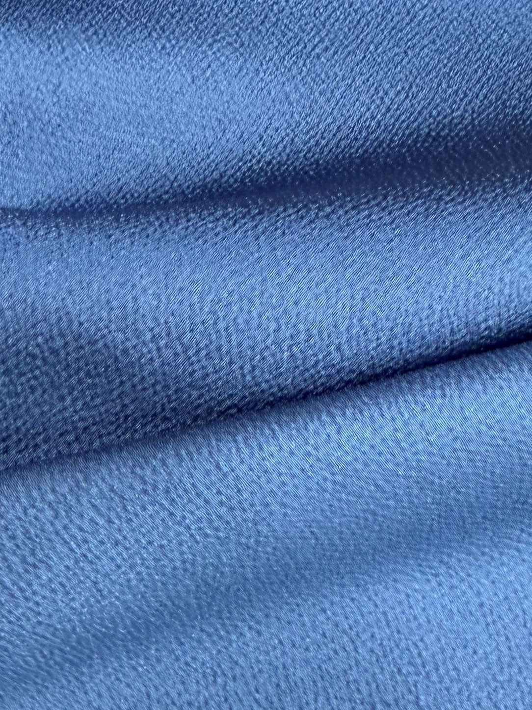 Crêpe polyester Bleu Aviation - Temple