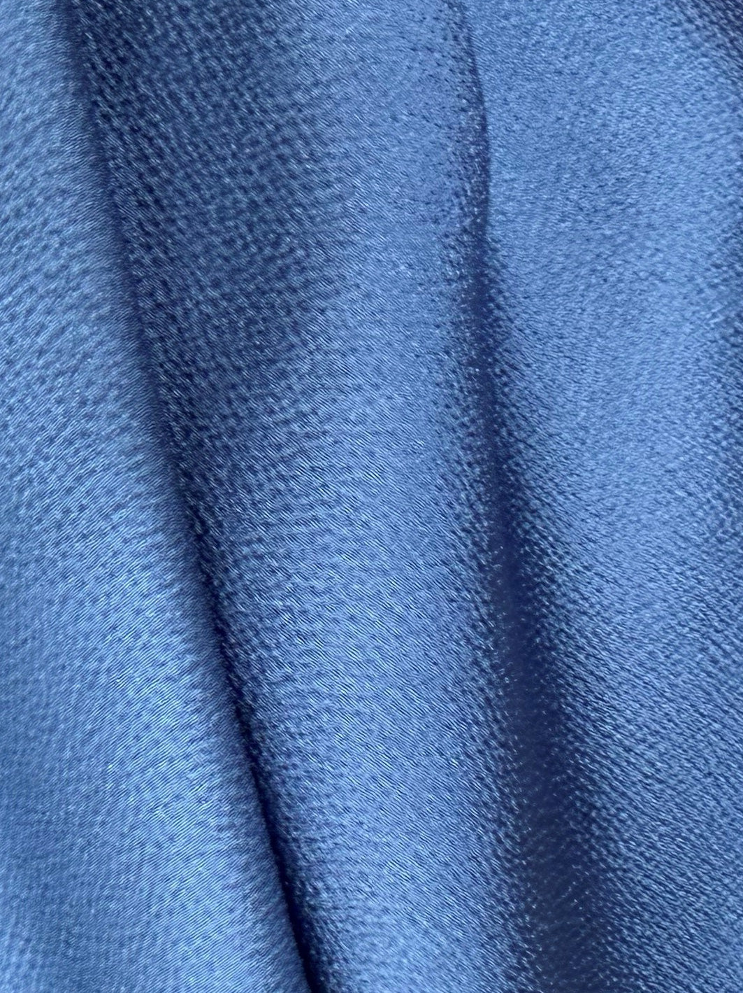 Crêpe polyester Bleu Aviation - Temple