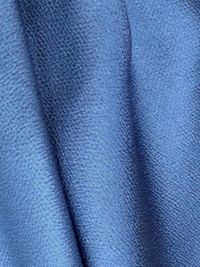 Crêpe polyester Bleu Aviation - Temple