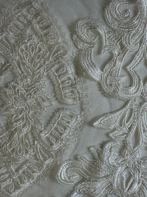Dentelle Ivoire Brodée et Perlée - Albertina