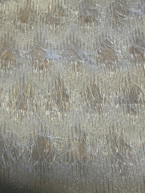 Ivory Shimmer Tassle Fabric - Andorra