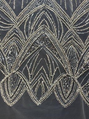 Dentelle perlée ivoire - Armazda