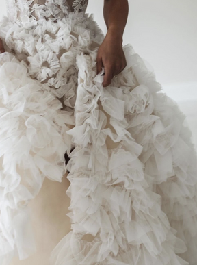 Tulle Plissé Ivoire - Audrinna