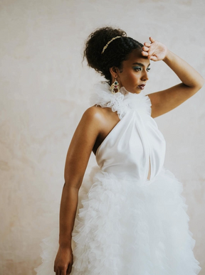 Tulle Plissé Ivoire - Audrinna