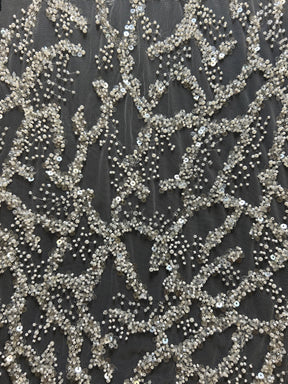 Dentelle perlée ivoire - Avril