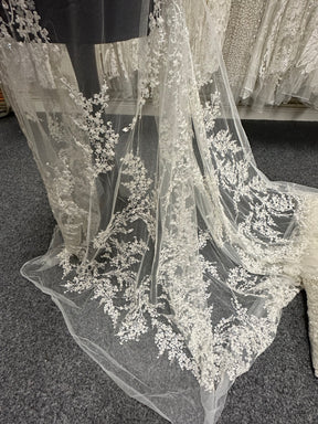 Ivory Embellished Embroidery Lace - Jazz