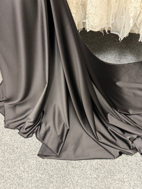 Satin extensible en polyester noir - Estonie