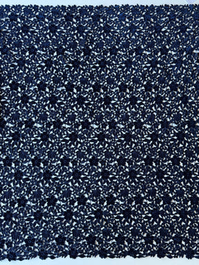 Velours brodé marine - EB6002