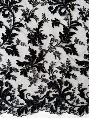 Dentelle brodée velours noir - Madina