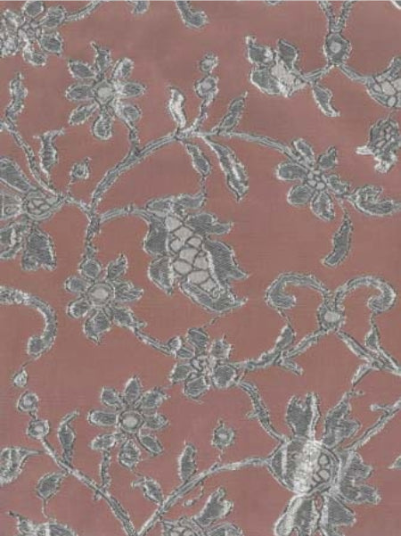 Jacquard métallique Cuivre/Ivoire/Or - BR1007