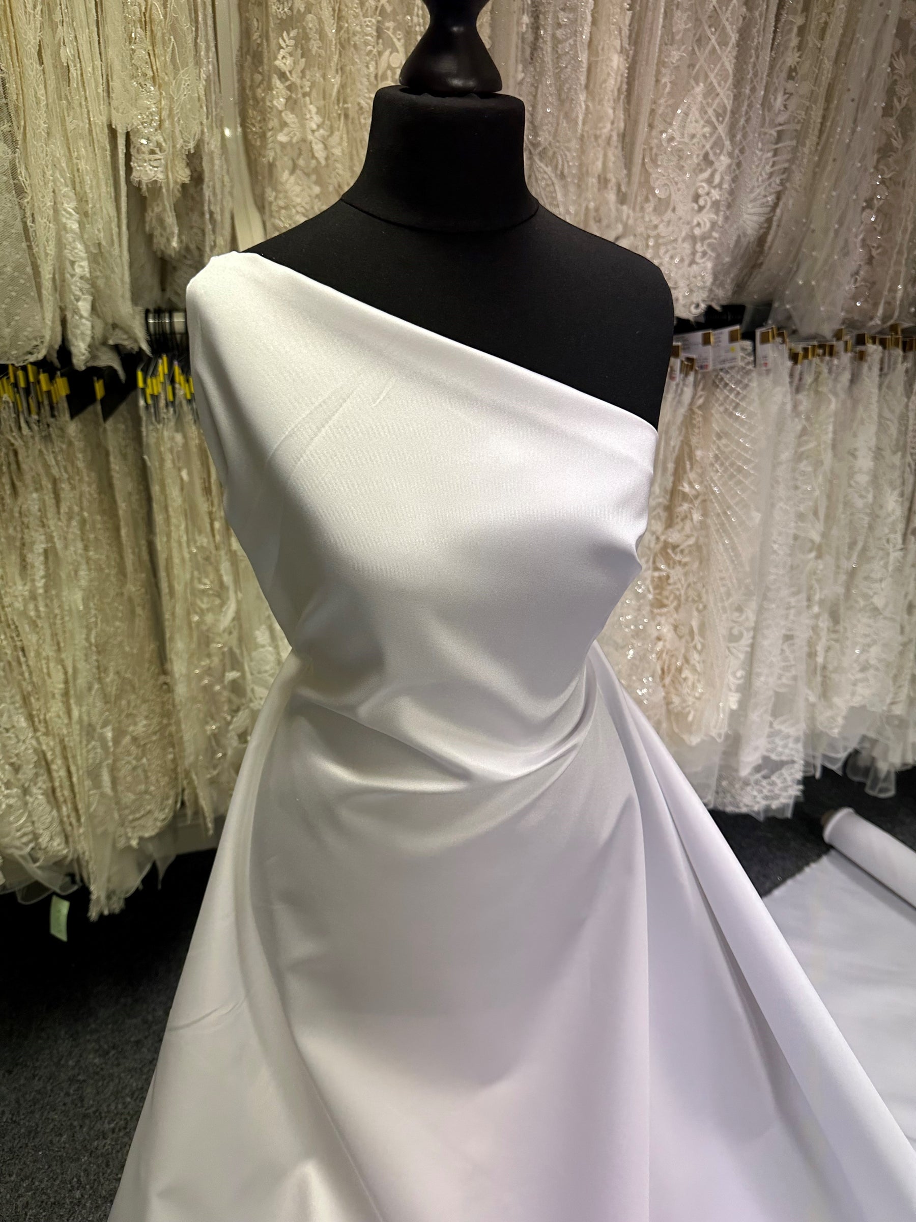 Mikado en mélange de soie blanche - P596
