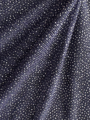 Tissu pailleté extensible bleu marine - Ballerina