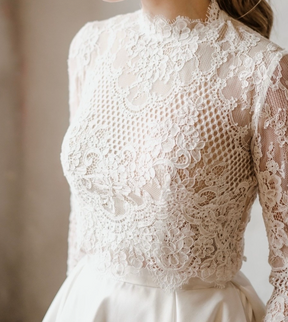 Dentelle Raschel cordée ivoire - Baum (LA7011)